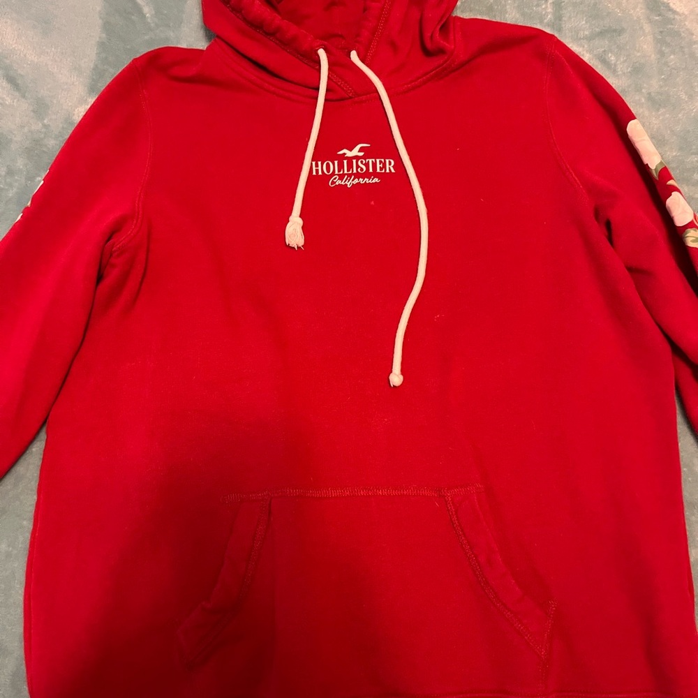 Hollister Vibrant Red Hoodie Sweater